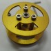 Aluminum Alloy Bearing Wheel for Tank Tracks Crawler Caterpillar Chassis Car Toy-Gold 2-Pack