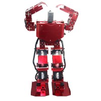 Red 17DOF Robo-Soul H3.0 Biped Robotics Two-Legged Human Robot Aluminum Frame Kit w/17pcs Servo 