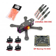 Reptile-X4R 220mm Carbon Fiber Quadcopter with RS2205 Motor & SP Racing F3 EVO & 5045 Prop & LittleBee 30A ESC for FPV