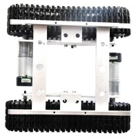 Tracked Tank Chassis Crawler Remote Control Obstacle Avoidance Robotic Car for Racing DIY T100P-Silver