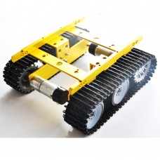 Tracked Tank Chassis Crawler Remote Control Obstacle Avoidance Robotic Car for Racing DIY T100P-Gold