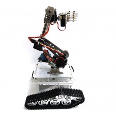 7DOF Mechanical Robot Arm Clamp Claw Mount + Car Tank Chassis + Servo + Controller Kit for Robotic Car