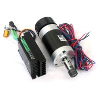 CNC 400W Brushless DC Spindle Motor Air-Cooled + BLDC Motor Driver Controller for Engraving Machine WS55-180