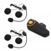 BT-S2 1000m Motorcycle Helmet Bluetooth Headset Interphone Intercom Waterproof FM Radio Music Headphones GPS 2Pcs