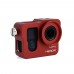 Metal CNC Aluminium Protective Case Shell for GoPro Hero4 HERO3+ Camera-Red