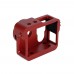 Metal CNC Aluminium Protective Case Shell for GoPro Hero4 HERO3+ Camera-Red