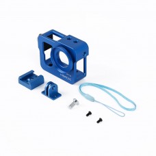 Metal CNC Aluminium Protective Case Shell for GoPro Hero4 HERO3+ Camera-Blue