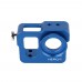 Metal CNC Aluminium Protective Case Shell for GoPro Hero4 HERO3+ Camera-Blue