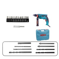 220V Impact Drill Hand Electric Drill Household Tool Screwdriver Power Tool w/Drilling Bits Set