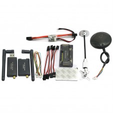 APM V2.8.0 Flight Controller No Compass with Ublox LEA-6H GPS & Power Module & 433Mhz 3DR Radio Telemetry for FPV Multicopter