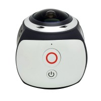 V1 360 Degree Mini WiFi Panoramic Video Camera 2448P 30fps 16MP Photo 3D Sports DV VR Video White