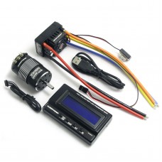 Hobbywing SCT-PRO Brushless 120A ESC + 4000KV Sensored Motor + LCD Program Card Box for 1/10 Car Buggy