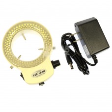 Adjustable 6500K 144 LED Ring Light Illuminator Lamp for Microscope Camera Magnifier White