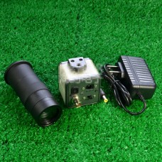 800TVL Industrial Microscope Color CCD Camera AV BNC Output + 100X C-Mount Zoom Lens