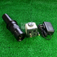 800TVL Industrial Microscope Color CCD Camera AV BNC Output + 180X C-Mount Zoom Lens