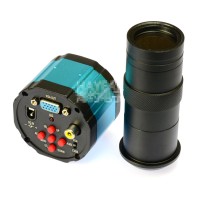 2.0MP HD Microscope Camera VGA AV TV Video Output + 100X C-Mount Magnifier Lens  