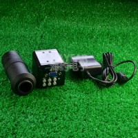 2MP 1/3" CMOS VGA Industrial Microscope Camera + 100X Lens Magnifier VGA Output