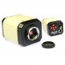 2.0MP HD Industrial Lab Microscope Camera VGA USB AV Zoom C-Mount Lens + 144 LED