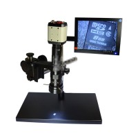 2MP Microscope VGA USB AV Industrial Camera +180X C-Mount Lens +Stereo Stand + 8" LCD Monitor