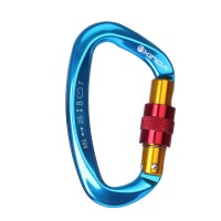 XINDA 25KN Safety Master Lock D Buckle Climbing Lock Carabiner Rock Climbing Buckle Blue