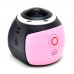 V1 360 Degree Mini WiFi Panoramic Video Camera 2448P 30fps 16MP Photo 3D Sports DV VR Video Pink
