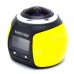 V1 360 Degree Mini WiFi Panoramic Video Camera 2448P 30fps 16MP Photo 3D Sports DV VR Video Yellow