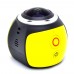 V1 360 Degree Mini WiFi Panoramic Video Camera 2448P 30fps 16MP Photo 3D Sports DV VR Video Yellow