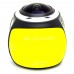 V1 360 Degree Mini WiFi Panoramic Video Camera 2448P 30fps 16MP Photo 3D Sports DV VR Video Yellow