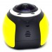 V1 360 Degree Mini WiFi Panoramic Video Camera 2448P 30fps 16MP Photo 3D Sports DV VR Video Yellow