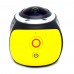 V1 360 Degree Mini WiFi Panoramic Video Camera 2448P 30fps 16MP Photo 3D Sports DV VR Video Yellow