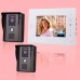 WD01H21 7" LCD HD Visual Doorbell Video Door Phone Wired Intercom 2 to 1 Home Security