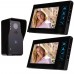 WD02K-12 7" Color LCD Video Door Phone Wired Doorbell Video Intercom 1 to 2 Infrared Night Vision