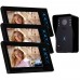 WD02K-13 7" Color LCD Video Door Phone Wired Doorbell Video Intercom 1 to 3 Infrared Night Vision