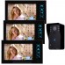 WD02K-13 7" Color LCD Video Door Phone Wired Doorbell Video Intercom 1 to 3 Infrared Night Vision