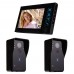 WD02K-21 7" Color LCD Video Door Phone Wired Doorbell Video Intercom 2 to 1 Infrared Night Vision