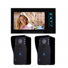 WD02K-21 7" Color LCD Video Door Phone Wired Doorbell Video Intercom 2 to 1 Infrared Night Vision