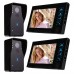 WD02K-22 7" Color LCD Video Door Phone Wired Doorbell Video Intercom 2 to 2 Infrared Night Vision