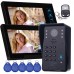 WD02SR-12 7" Color LCD Video Door Phone Door Access Control System 1 to 2 for Security