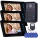 WD02SR-13 7" Color LCD Video Door Phone Door Access Control System 1 to 3 for Security