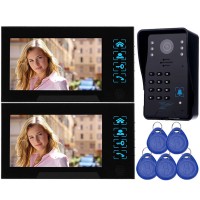 WD02S-12 7" Color LCD Video Door Phone Door Access Control 1 to 2 Night Nivision Home Security