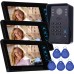 WD02S-13 7" Color LCD Video Door Phone Door Access Control 1 to 3 Night Nivision Home Security