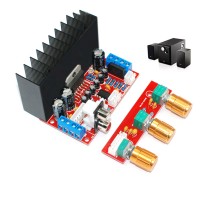 Single Power Computer Super Bass 2.1 Power Amplifier Board 3 Channels AmpTDA7377 DIY