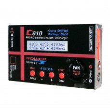 C610 Pro RC Lithium Battery Balance Charger 120W 10A Discharger Impedance Test for Airplane