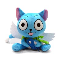 Anime Fairy Tail Habib Hold Fish Naz Cat Doll Stuffed Toy Animation Cartoon Super Wings Plush Toy