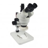 7X-45X Trinocular Industry Zoom Stereo Microscope LED w/ CCD Camera Mount for Phone Repair
