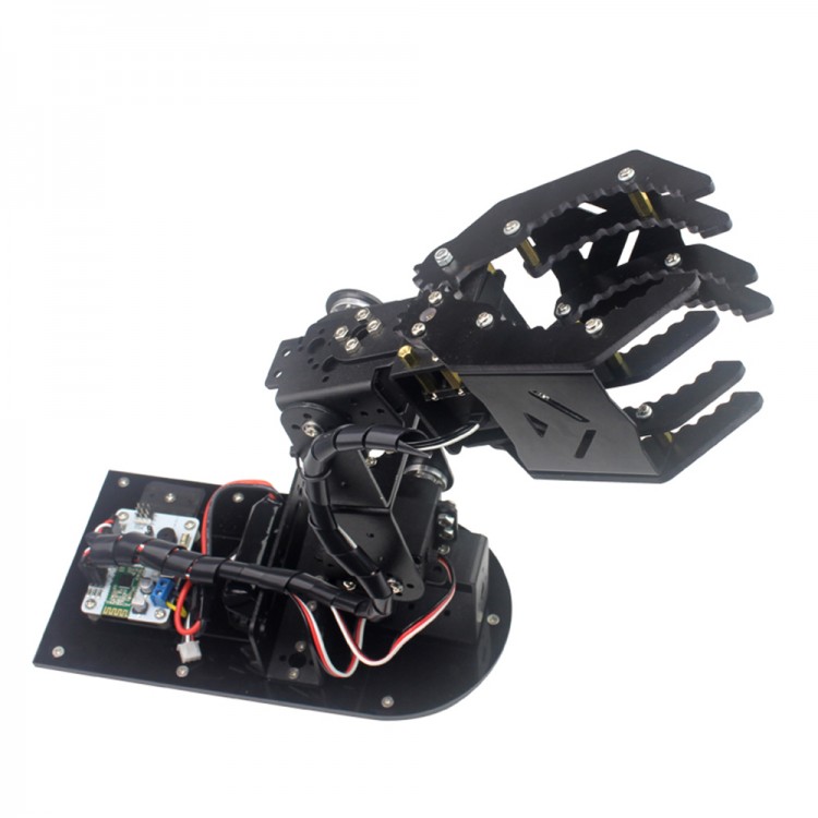 4DOF Robot Mechanical Arm Hand Clamp Claw Manipulator Frame w/ Servo Horn 