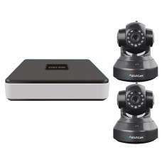 VStarcam N400 Eye4 Onvif 4CH NVR HD ONVIF Network Video Recorder + Wireless CCTV IP Camera C7837WIP