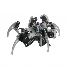 18DOF Aluminium Hexapod Spider Six Legs Robot Kit & MG996R Servos & Controller Full Set  -Silver