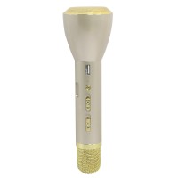 Wireless Bluetooth Karaoke Microphone Mic Speaker Song Singing Record for Home Party KTV Karaok Smartphone Gold