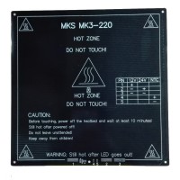 3D Printer Heated Table PCB MKS MK3-220 Heat Bed MK2B Aluminum 220*220*3mm 110C